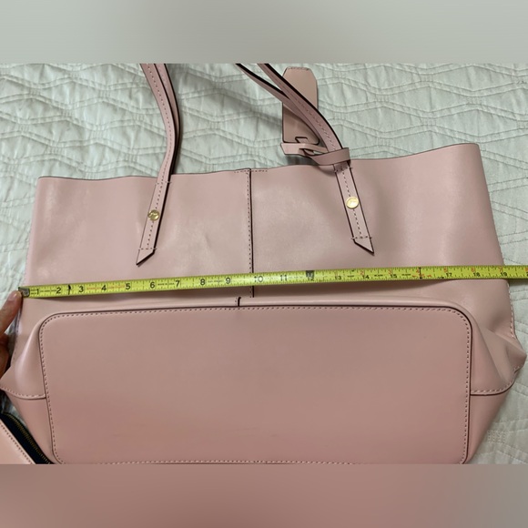 J.Crew Blush Pink Leather Tote & Matching Wallet 100% Genuine Leather - Picture 15 of 16